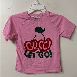 Gucci Kids Pink Let's Go Cherry Tee